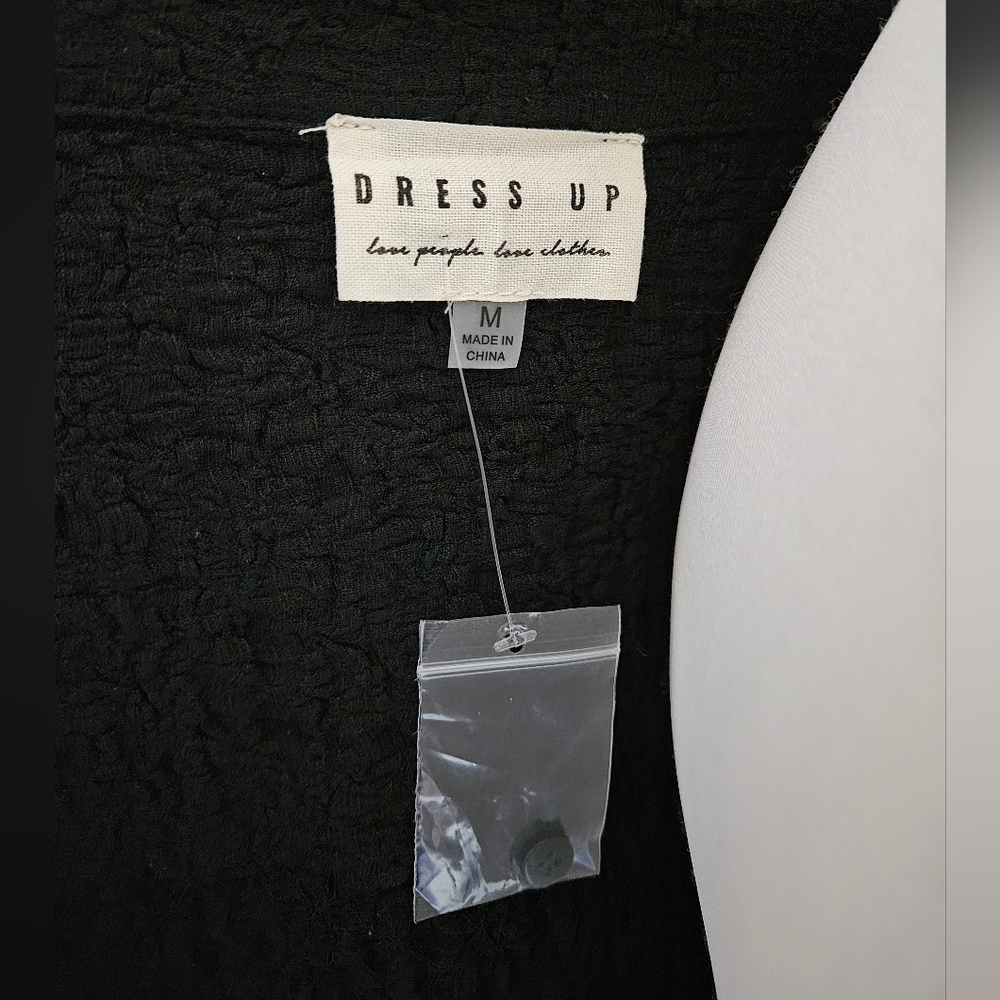 Black Textured Versatile Button Up - image 3